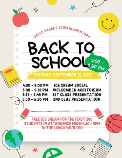 Back to School Night Flyer